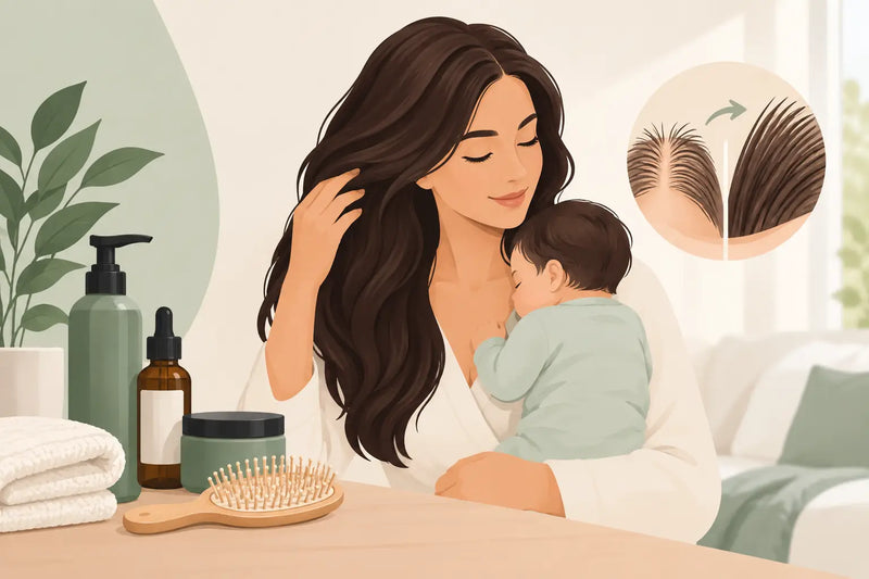 Postpartum Haircare Guide for Shedding and Fullness