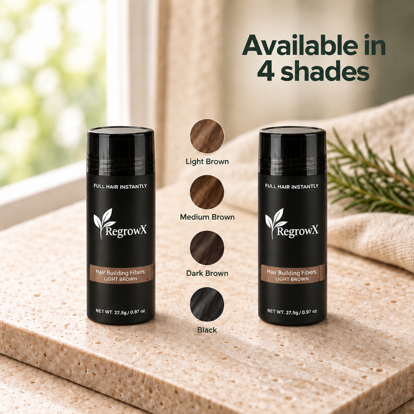 RegrowX™ Keratin Hair Building Fibers | Instant Natural-Looking Fullness (27.5g)