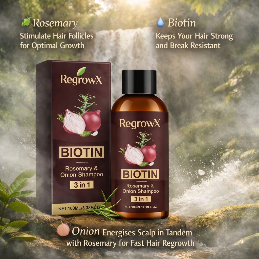 RegrowX™ 3-in-1 Biotin, Red Onion & Rosemary Shampoo