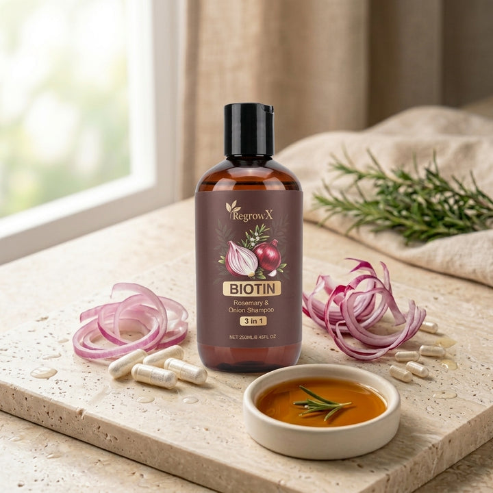 RegrowX™ 3-in-1 Biotin, Red Onion & Rosemary Shampoo