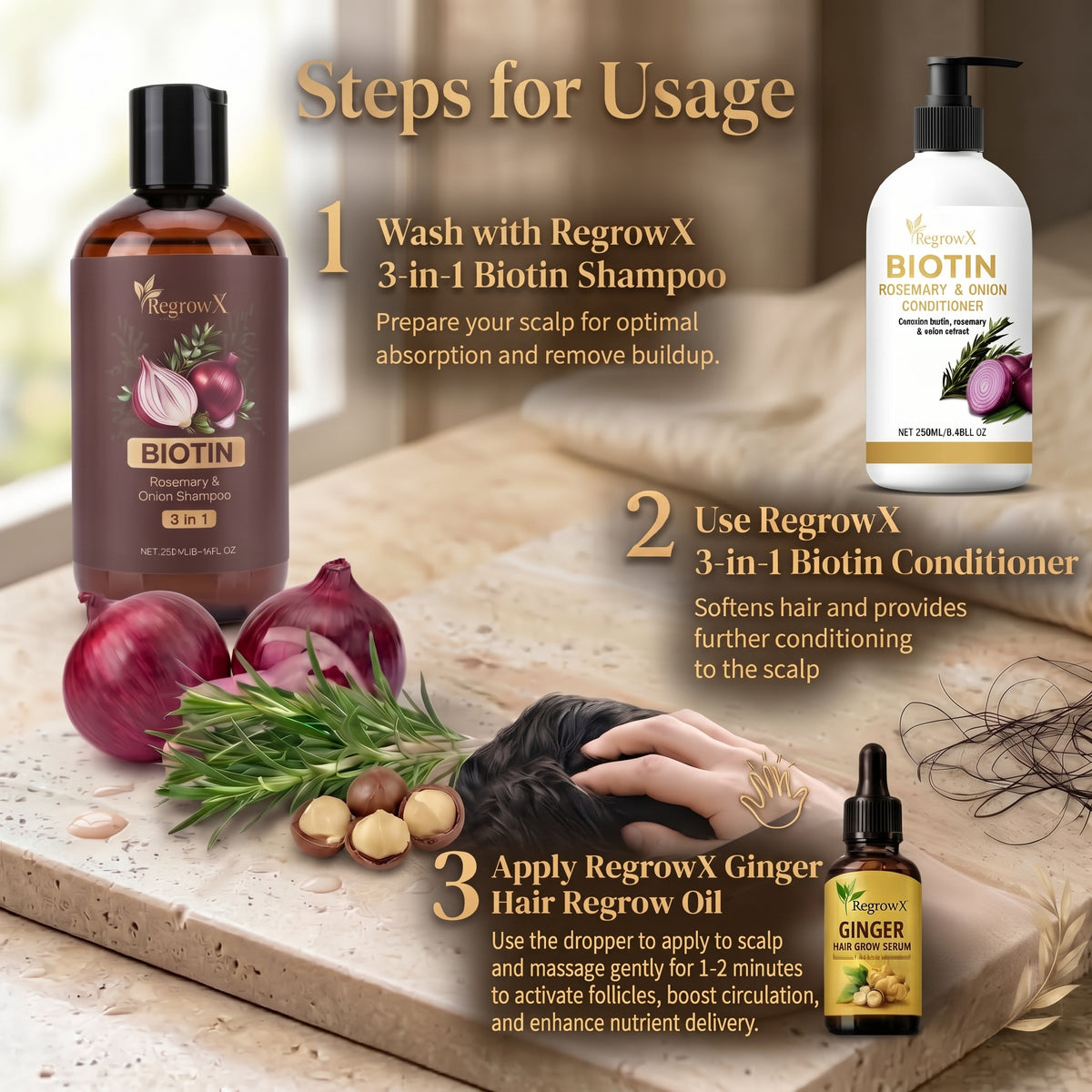 RegrowX™ Ginger Hair Grow Oil