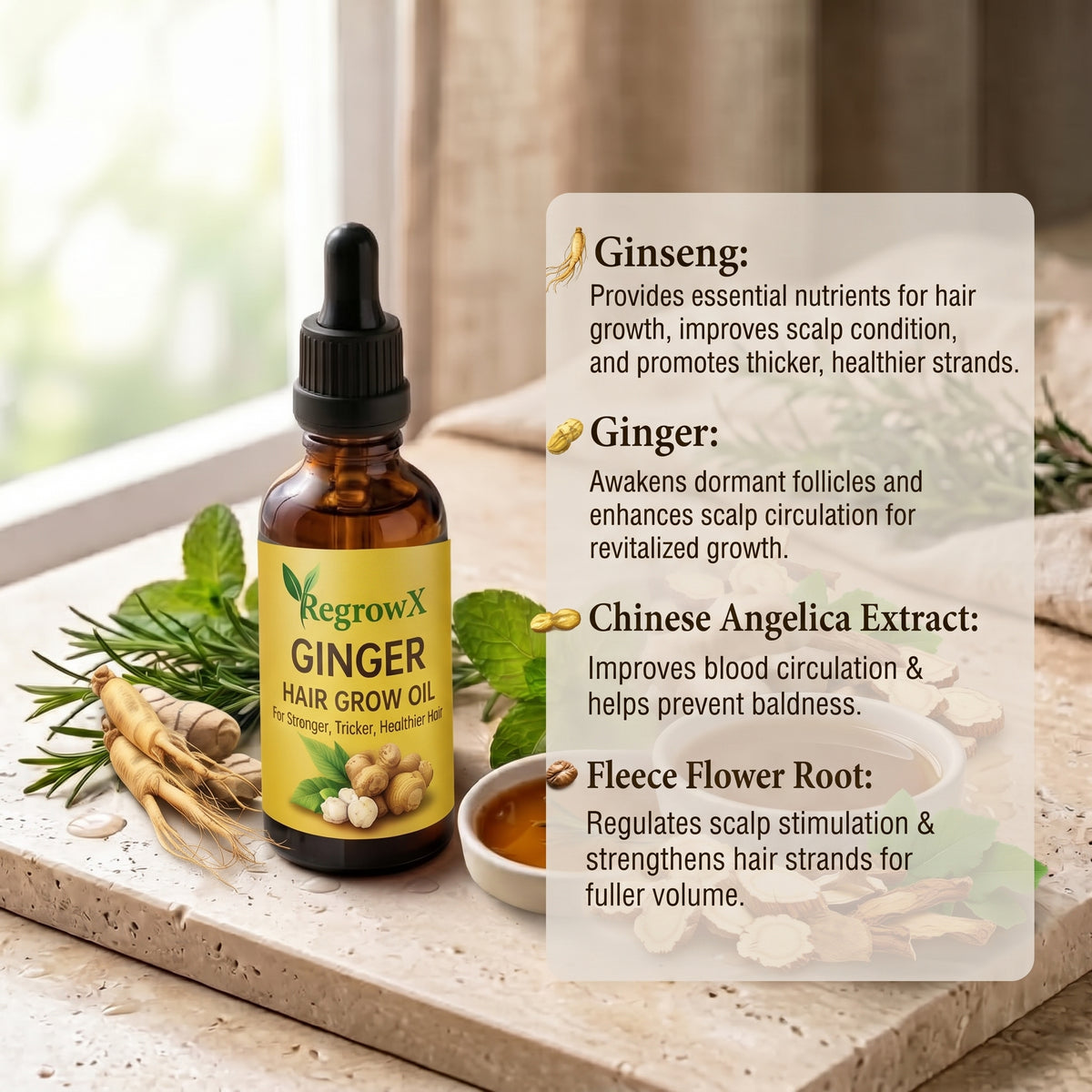 RegrowX™ Ginger Hair Grow Oil