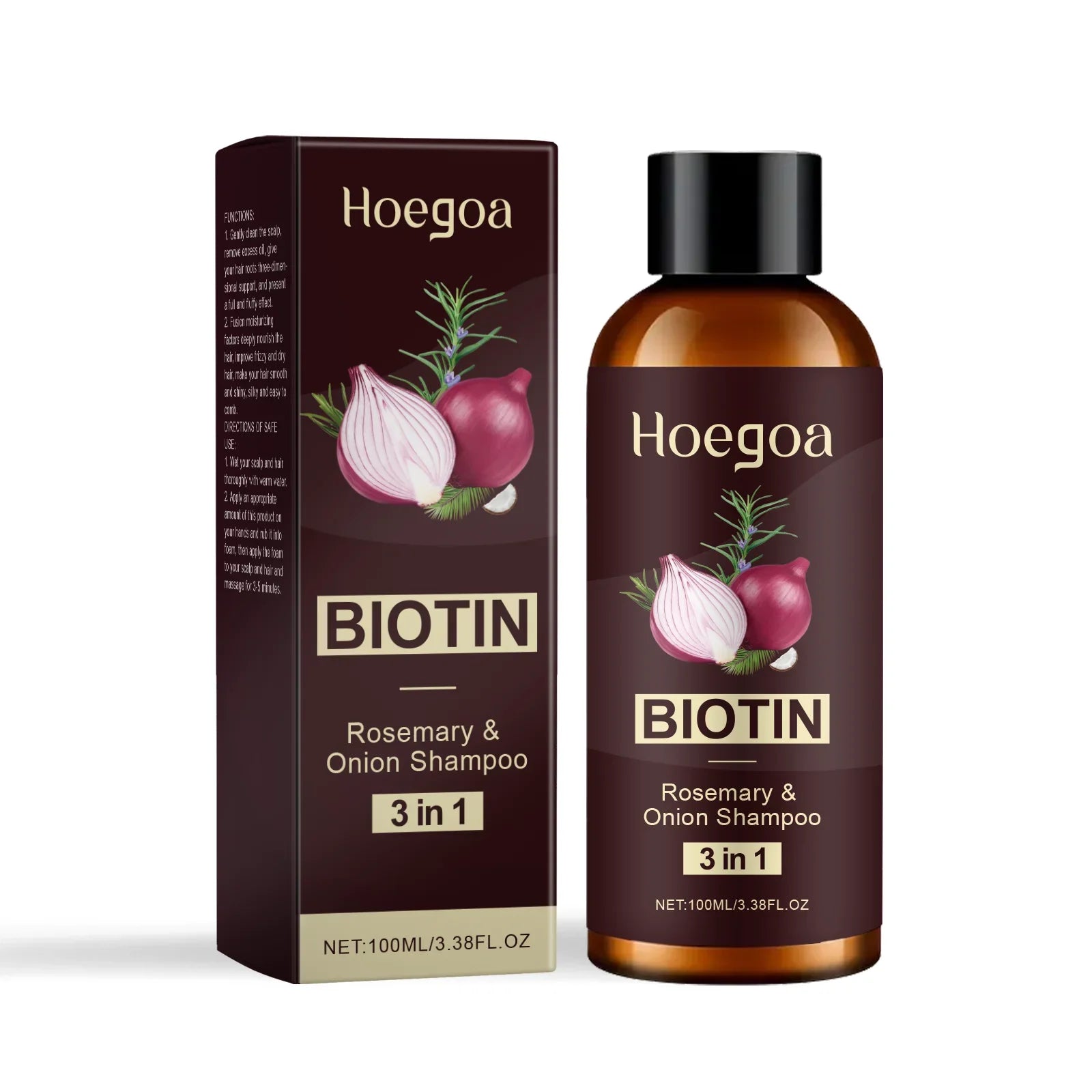 RegrowX™ 3-in-1 Red Onion & Black Seed Shampoo – Gentle Cleanse, Scalp Nourishment & Hair Revival