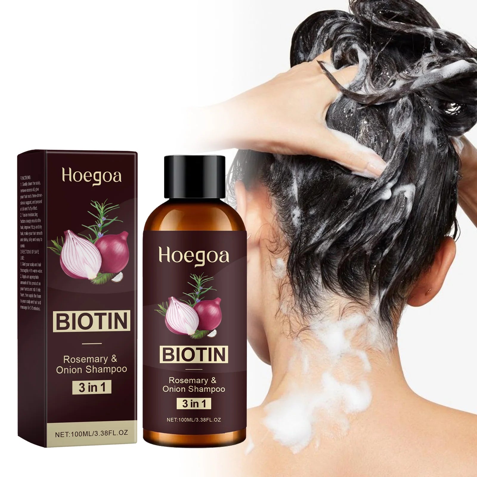 RegrowX™ 3-in-1 Red Onion & Black Seed Shampoo – Gentle Cleanse, Scalp Nourishment & Hair Revival