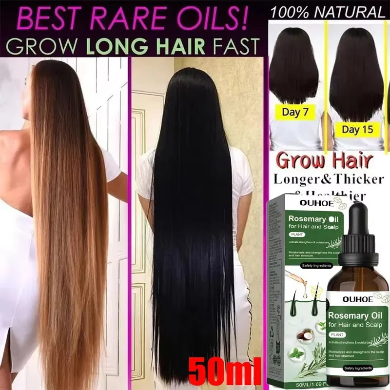 RegrowX™ Rosemary & Mint Hair Growth Oil – Anti-Hair Loss & Root Strengthening Treatment (50ml)