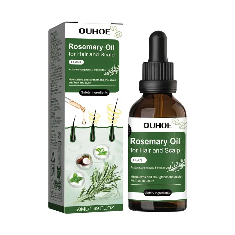 RegrowX™ Rosemary & Mint Hair Growth Oil – Anti-Hair Loss & Root Strengthening Treatment (50ml)