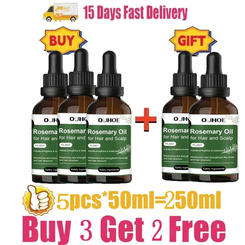 RegrowX™ Rosemary & Mint Hair Growth Oil – Anti-Hair Loss & Root Strengthening Treatment (50ml)