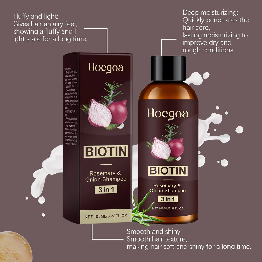RegrowX™ 3-in-1 Red Onion & Black Seed Shampoo – Gentle Cleanse, Scalp Nourishment & Hair Revival